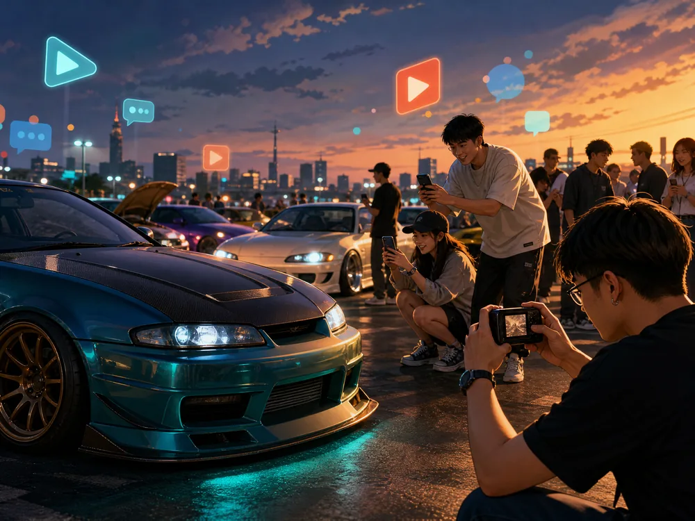 少年车影